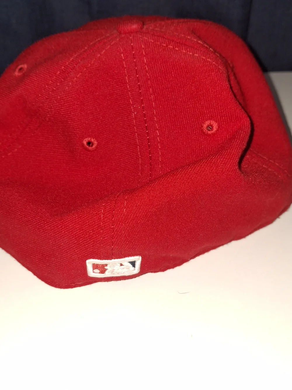New Era Red Washington Nationals Script W Cap Fitted 7 3/8